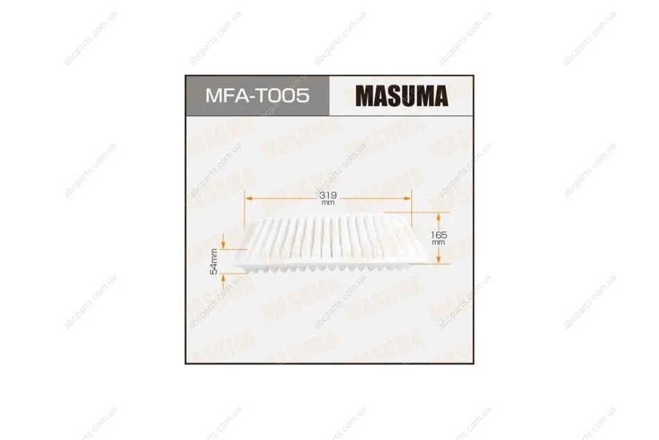 Фільтр повітряний TOYOTA/ COROLLA/ CDE120 01-07 (MFA-T005) MASUMA MFAT005 (фото 1)