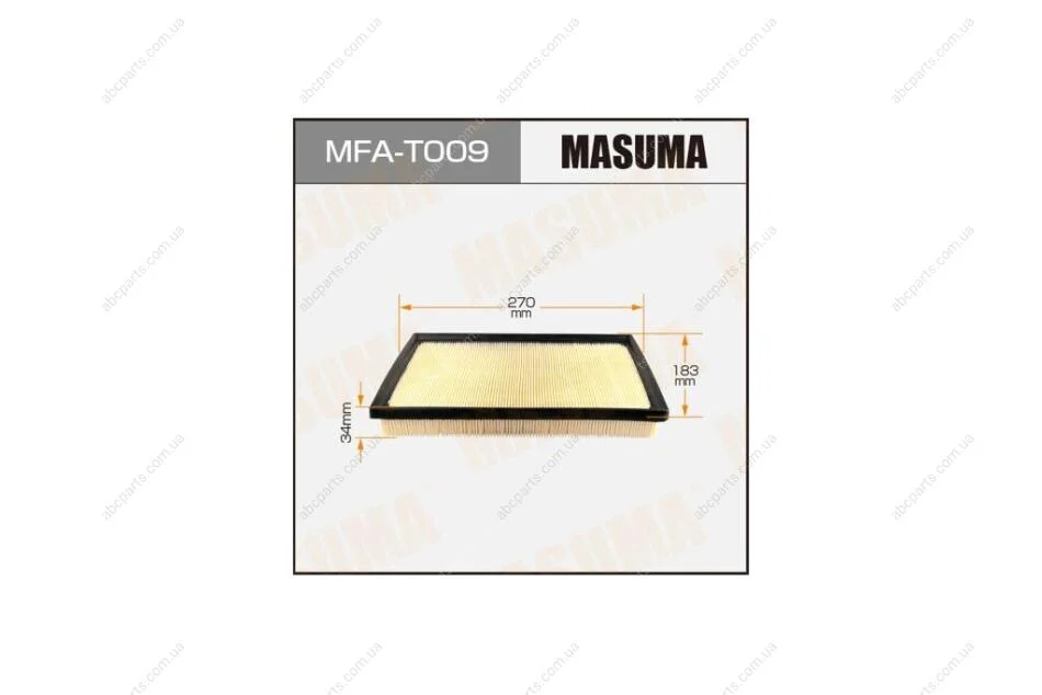 Фільтр повітряний Toyota Avalon, Camry, RAV4 (11-) (MFA-T009) MASUMA MFAT009 (фото 1)