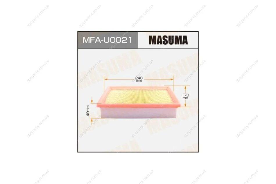 Фильтр воздушный CHEVROLET AVEO (T300) / LDE (MFA-U0021) MASUMA MFAU0021 (фото 1)