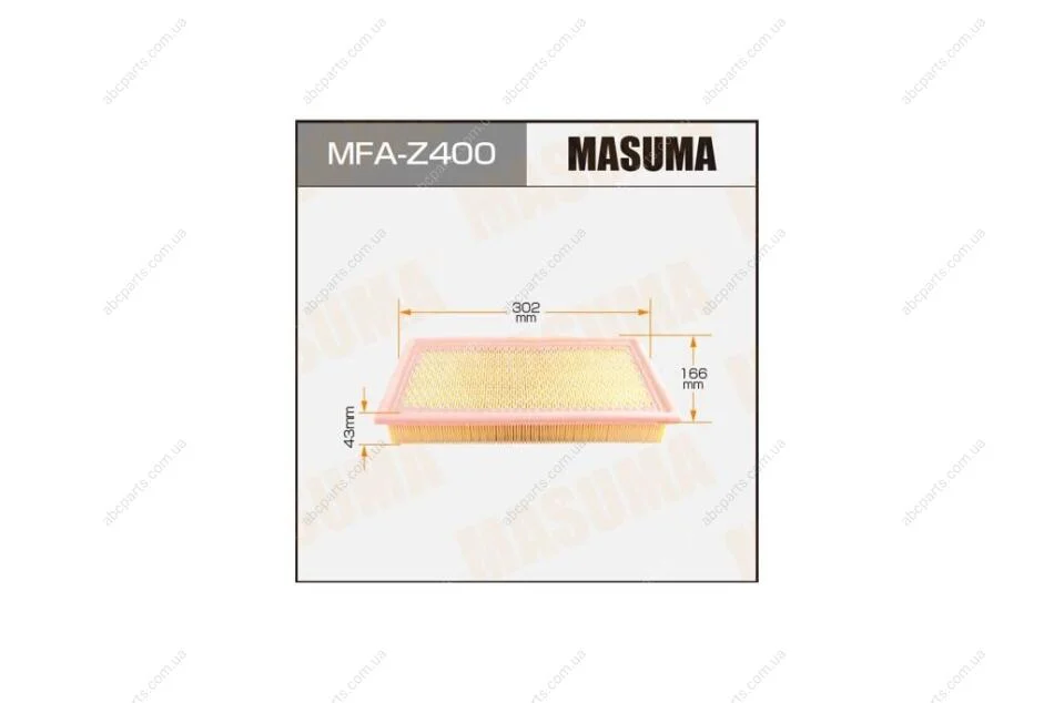 Фільтр повітряний Mazda CX-9 (07-12) (MFA-Z400) MASUMA MFAZ400 (фото 1)
