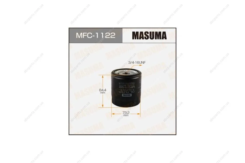 Фильтр масляный Toyota Corolla (03-09), Hilux (01-15), Land Cruiser Prado (06-) (MFC-1122) MASUMA MFC1122 (фото 1)