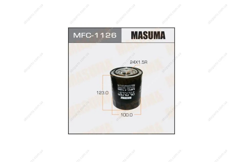 Фільтр масляний Toyota Land Cruiser (-07), Land Cruiser Prado (00-07) D 3.0, 4.2 (MFC-1126) MASUMA MFC1126 (фото 1)