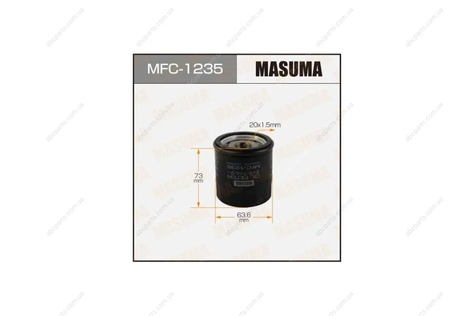 Фільтр масляний Nissan Juke (10-), Murano (04-14), Pathfinder (14-), Qashqai (06-), X-Trail (01-) (MFC-1235) MASUMA MFC1235 (фото 1)