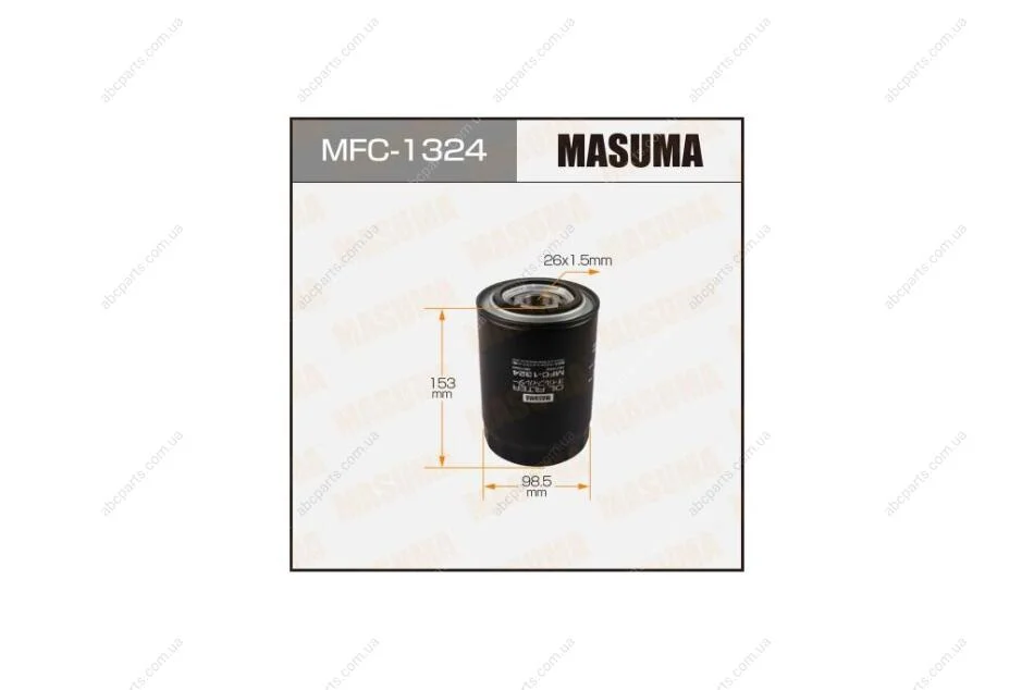 Фільтр масляний Mitsubishi Pajero (00-) D 3.2 (MFC-1324) MASUMA MFC1324 (фото 1)