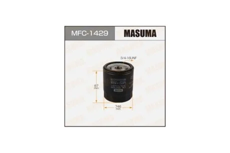 Фільтр масляний Ford Fiesta (02-), Focus (05-), Mondeo (07-)/ Mazda CX-7 (09-12), 3 (08-), 6 (03-12) (MFC-1429) MASUMA MFC1429