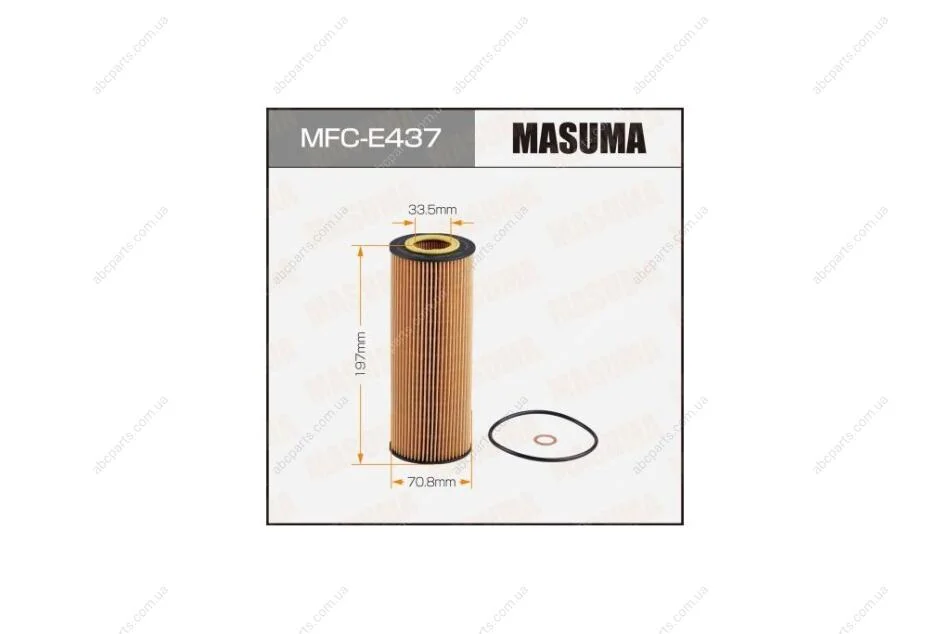 Фильтр масляный Skoda Superb 2.5 (03-08),Audi A4 avant 2.5 (04-06) (MFCE437) MASUMA 'MFCE437 (фото 1)