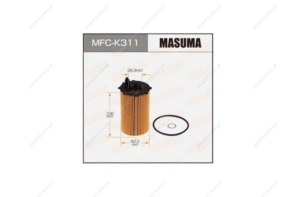 Фильтр масляный HYUNDAI SANTA_FE III (DM) 3.4 AWD (14-19)/HYUNDAI GRANDEUR (HG) 3.0 (11-16) (MFC-K311) MASUMA MFCK311 (фото 1)