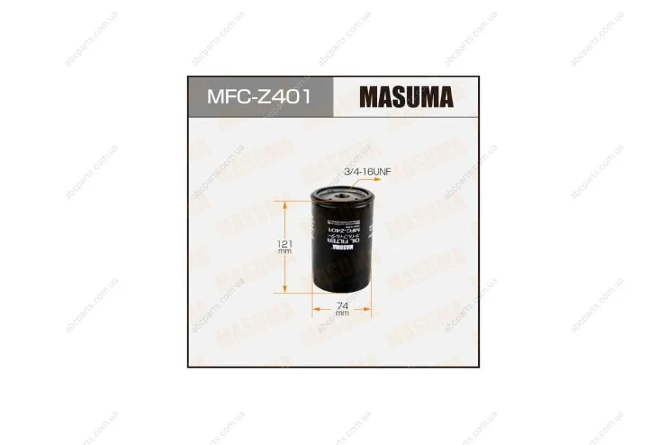 Фільтр масляний Mazda CX-9 3.7 (10-12) (MFC-Z401) MASUMA MFCZ401 (фото 1)