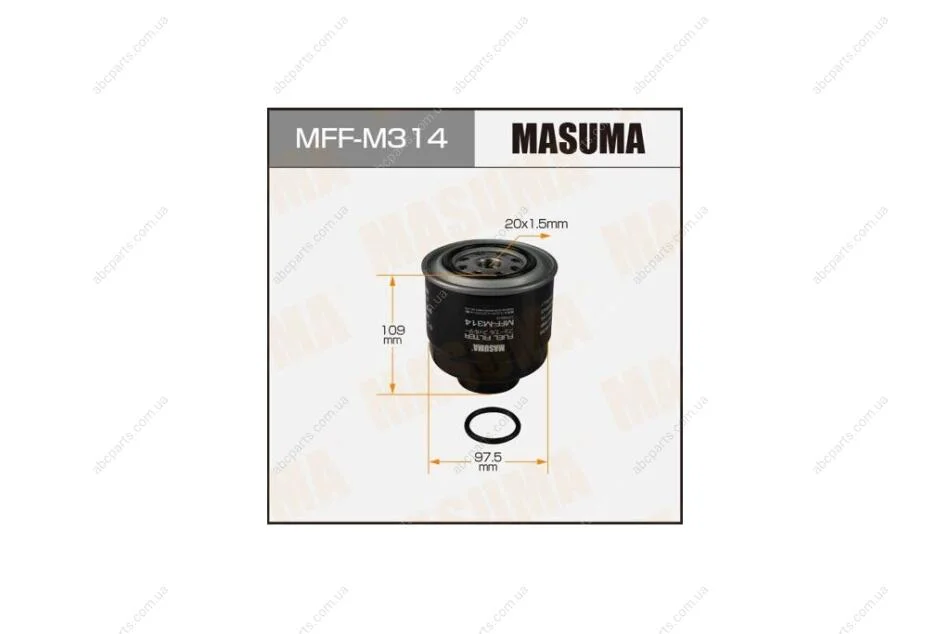 Фільтр паливний MITSUBISHI L200/KA4T, KB4T (05-) (MFFM314) MASUMA 'MFFM314 (фото 1)