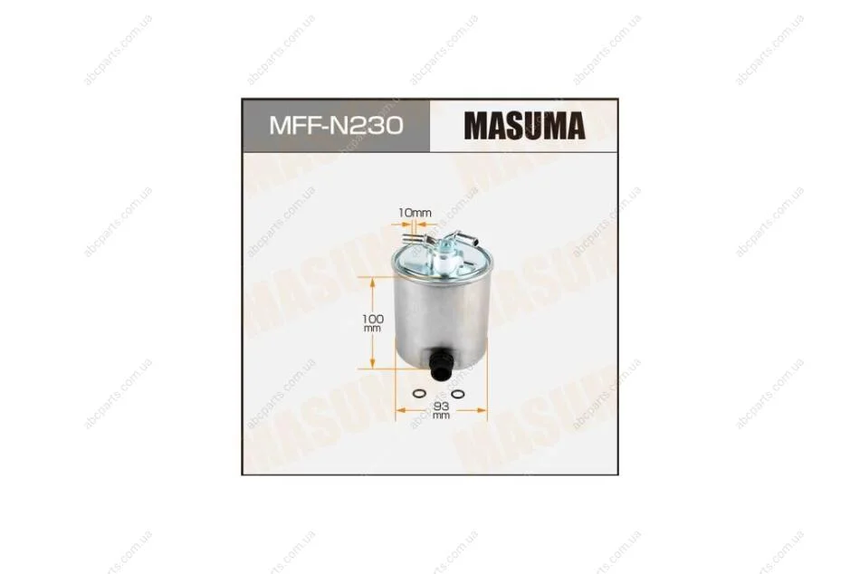 Фільтр паливний Nissan Qashqai (09-13), X-Trail (08-14) Disel (MFF-N230) MASUMA MFFN230 (фото 1)