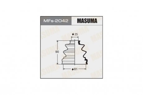 Пыльник ШРУСа внутренний (силикон) Mitsubishi L200 (05-), Pajero (00-06), Pajero Sport (09-) (MFs-2042) MASUMA MFS2042