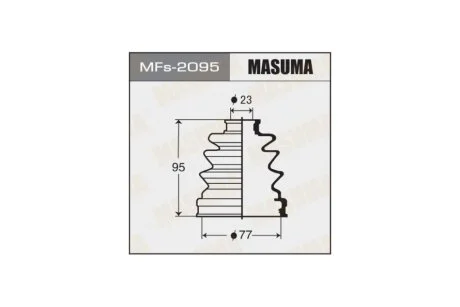 Пильовик ШРКШ зовнішній (силікон) Mazda 3 (03-08) (MFs-2095) MASUMA MFS2095