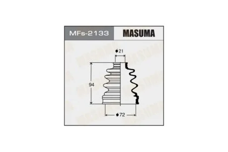 Пильовик ШРКШ внутрішнього Subaru Forester, Impreza, Legacy (-06) силікон (MFs-2133) MASUMA MFs2133
