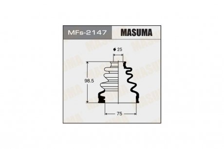 Пыльник ШРУСа (силикон) INFINITI Q70 (Y51) 5.6 AWD (15-20), INFINITI Q50 (03-18) MASUMA MFs2147