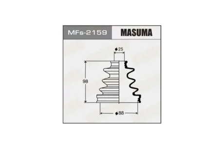 Пыльник ШРУСа наружного (силикон) Toyota Camry (01-05), Prius (09-15) (MFs-2159) MASUMA MFs2159