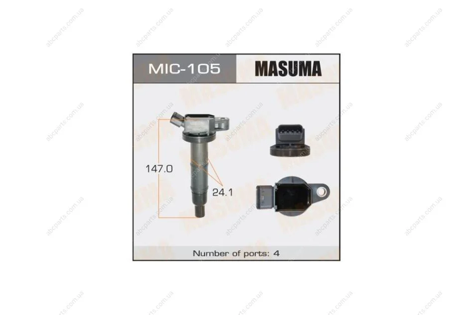 Катушка зажигания Toyota Camry, RAV 4 2.0, 2.4 (-11) (MIC-105) MASUMA MIC105 (фото 1)