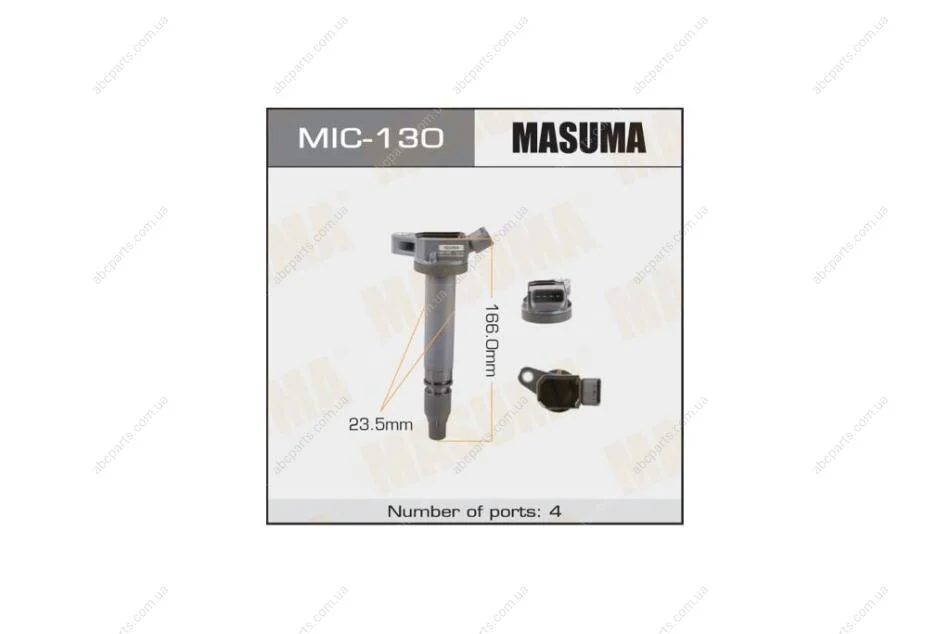 Котушка запалювання Toyota Auris, Corolla, Yaris 1.3 (-18) (MIC-130) MASUMA MIC130 (фото 1)