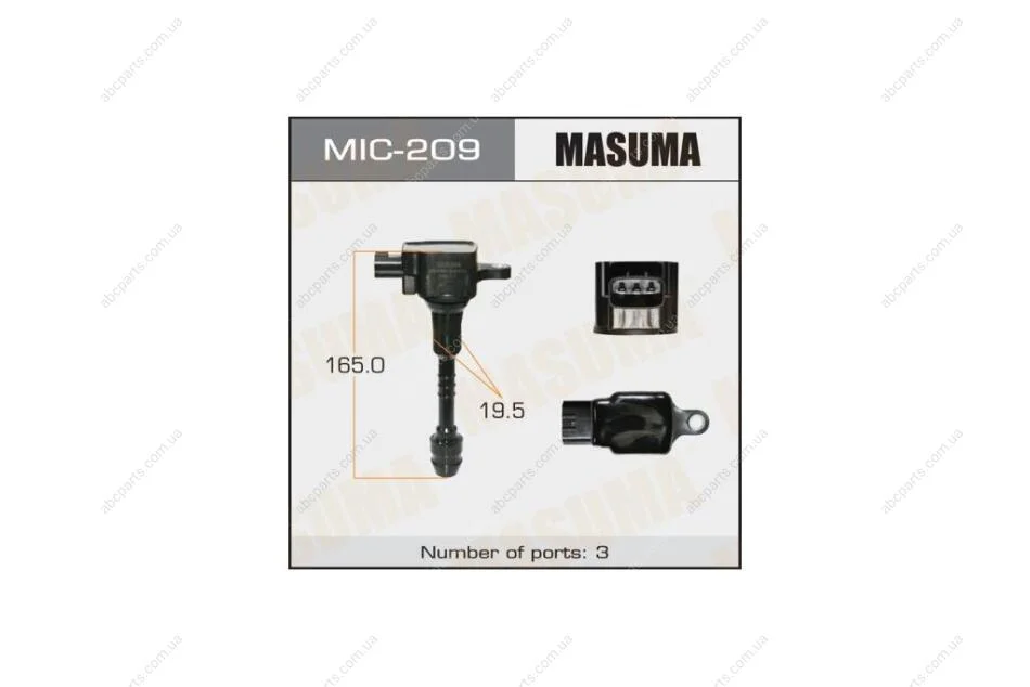 Катушка зажигания ALMERA, PRIMERA / GA16DE, QG15DE, QG18DE (MIC-209) MASUMA MIC209 (фото 1)