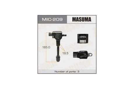 Катушка зажигания ALMERA, PRIMERA / GA16DE, QG15DE, QG18DE (MIC-209) MASUMA MIC209