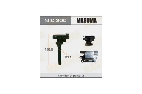 Котушка запалювання Mitsubishi Lancer 1.6 (-13) (MIC-300) MASUMA MIC300