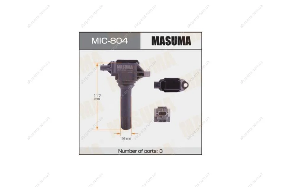 Котушка запалювання Subaru Forester, Legacy 2.0, 2.5 (12-) (MIC-804) MASUMA MIC804 (фото 1)