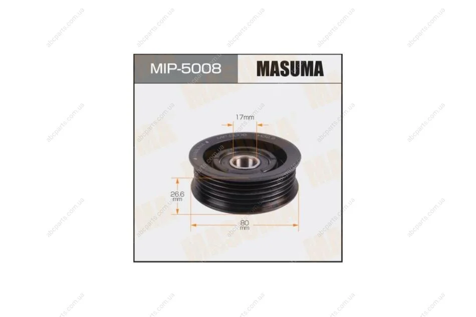 Ролик обвідний ременя приводу навісного обладнання, R18Z, R20A (MIP-5008) MASUMA MIP5008 (фото 1)