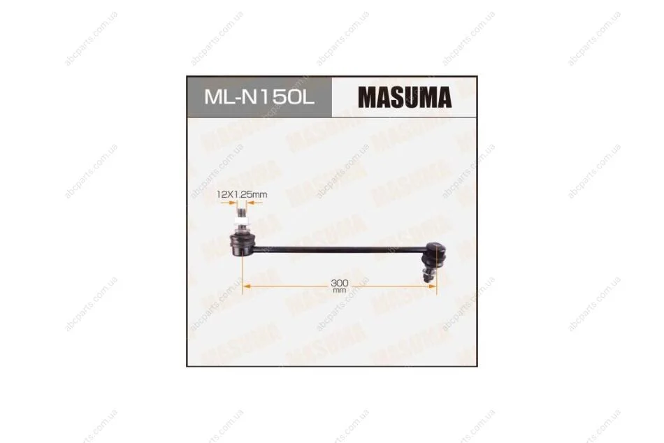 Стойка стабилизатора переднего левая Nissan Murano, Pathfinder, Qashqai, Teana, X-Trail (08-) (ML-N150L) MASUMA MLN150L (фото 1)