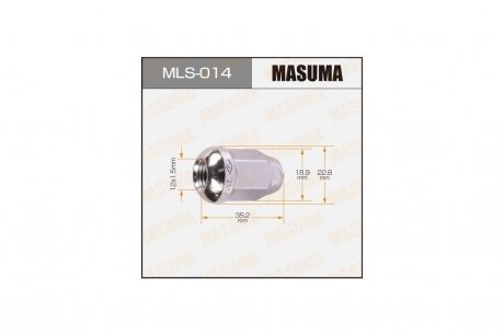 Гайка колеса MASUMA MLS014