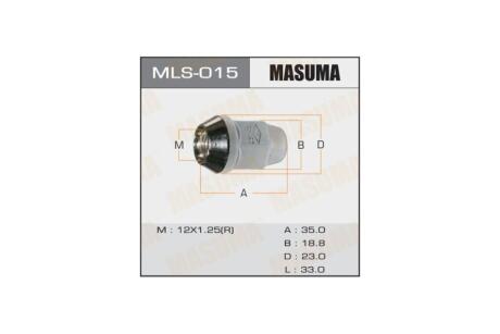 Гайка колеса 12x1.25 / під ключ = 19 мм (MLS-015) MASUMA MLS015