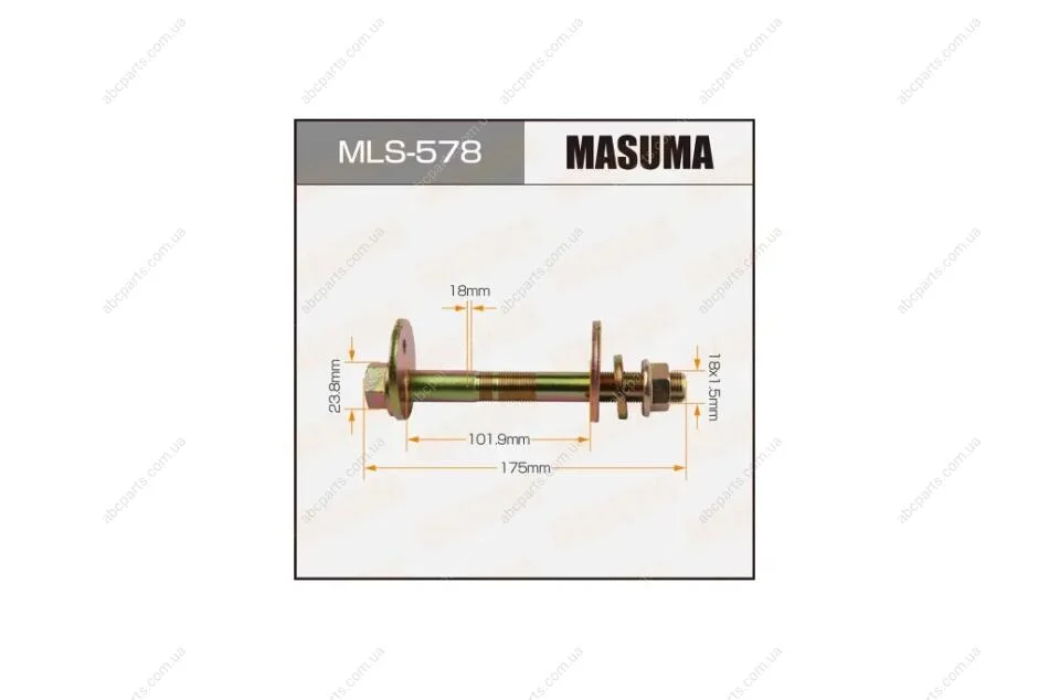 Болт развальный Toyota Land Cruiser, Sequoia, Tundra (07-) (MLS-578) MASUMA MLS578 (фото 1)