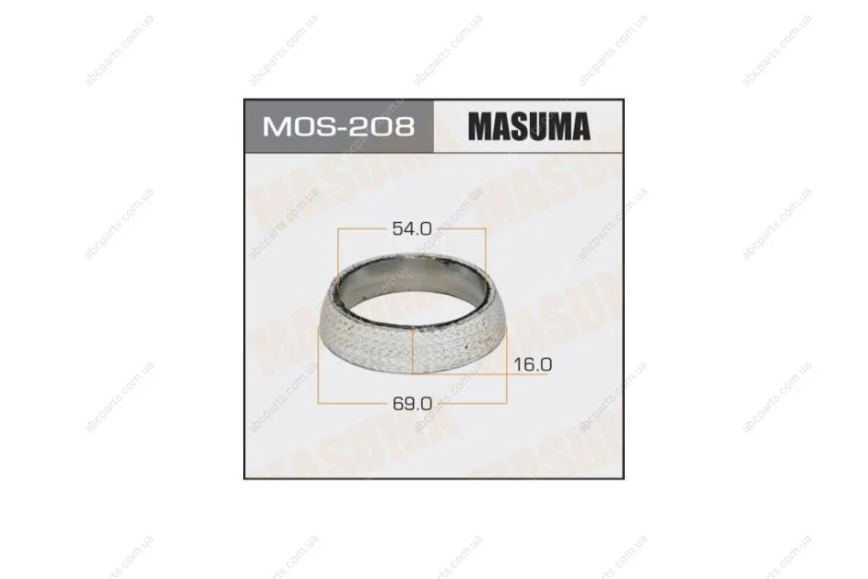 Кільце глушника графітове (54X69X16) (MOS-208) MASUMA MOS208 (фото 1)