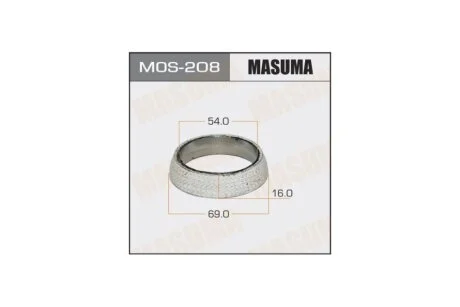 Кільце глушника графітове (54X69X16) (MOS-208) MASUMA MOS208