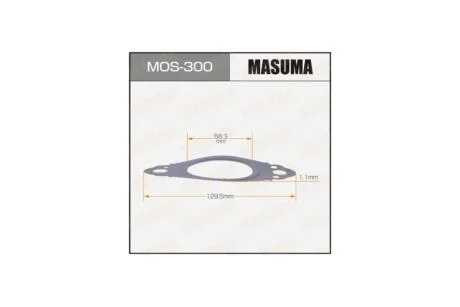 Прокладка глушителя 56.3x129.5x1.1 (MOS-300) MASUMA 'MOS300
