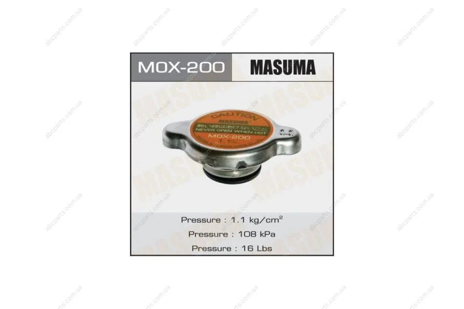 Кришка радіатора Mitsubishi/ Subaru/ Toyota 1.1 bar (MOX-200) MASUMA MOX200 (фото 1)
