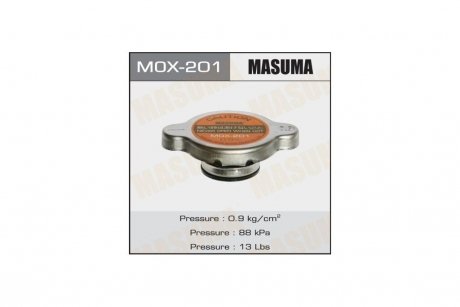 Крышка радиатора Honda/ Mazda/ Mitsubishi/ Nissan/ Subaru/ Suzuki/ Toyota 0.9 bar MASUMA MOX201