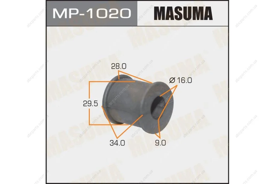 Втулка стабілізатора заднього (Кратно 2) Lexus RX 350 (03-08)/ Toyota Camry (01-06) (MP-1020) MASUMA MP1020 (фото 1)