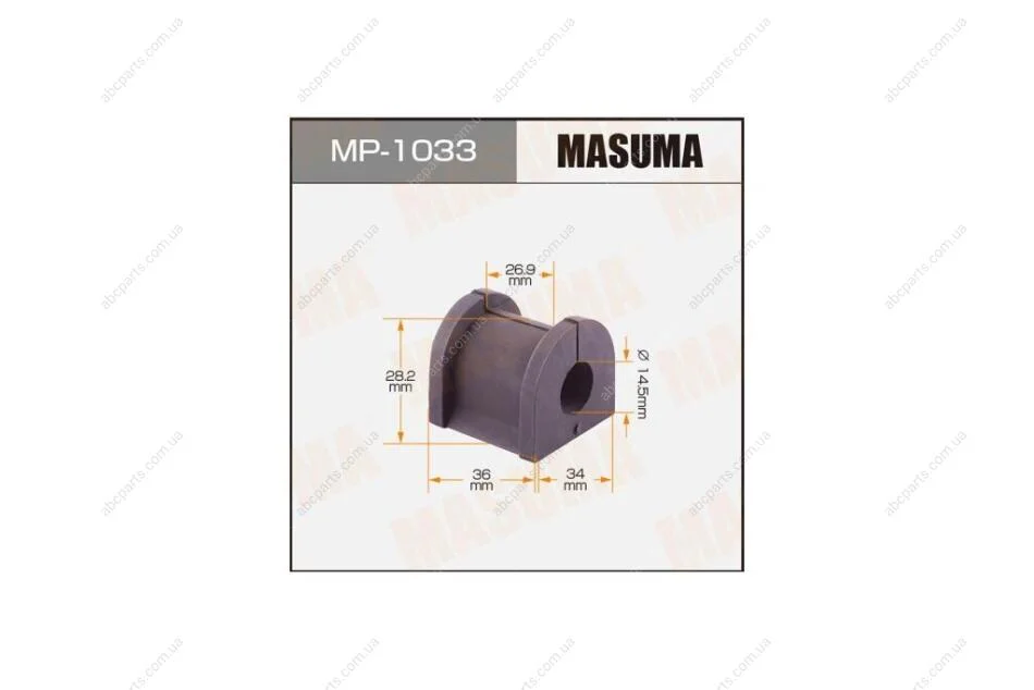 Втулка стабилизатора заднего (Кратно 2) Mitsubishi Lancer (00-08), Outlander (03-09) (MP-1033) MASUMA MP1033 (фото 1)