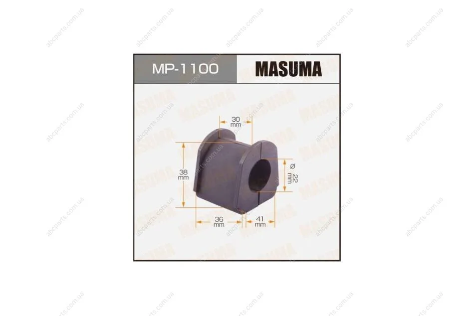 Втулка стабілізатора заднього (Кратно 2) Mitsubishi Pajero (-09, 09-15) (MP-1100) MASUMA MP1100 (фото 1)