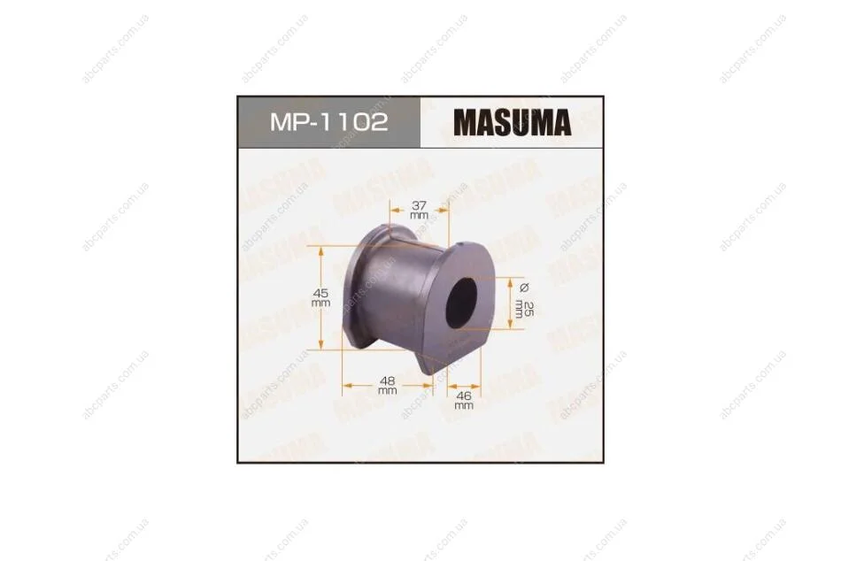 Втулка стабілізатора переднього (Кратно 2) Mitsubishi L200 (07-), Pajero Sport (09-15) (MP-1102) MASUMA MP1102 (фото 1)