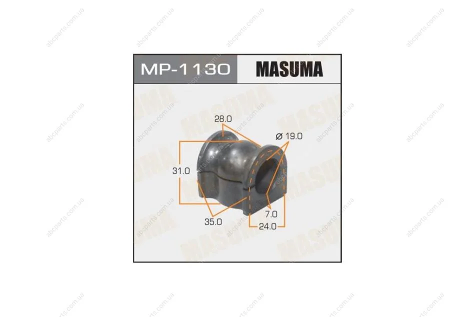 Втулка стабілізатора заднього (Кратно 2) Honda CR-V (06-16) (MP-1130) MASUMA MP1130 (фото 1)