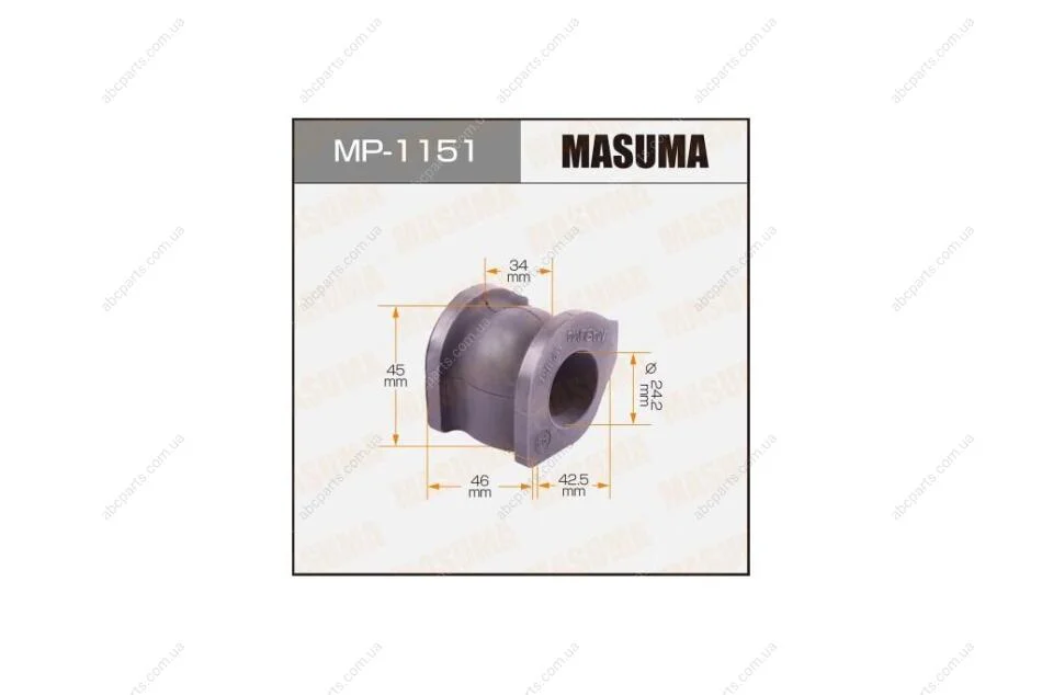 Втулка стабилизатора переднего (Кратно 2) Honda Civic (05-) (MP-1151) MASUMA MP1151 (фото 1)