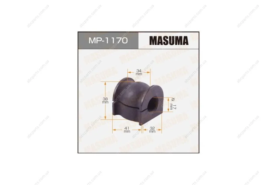 Втулка стабілізатора переднього (Кратно 2) Honda Jazz(02-) (MP-1170) MASUMA MP1170 (фото 1)