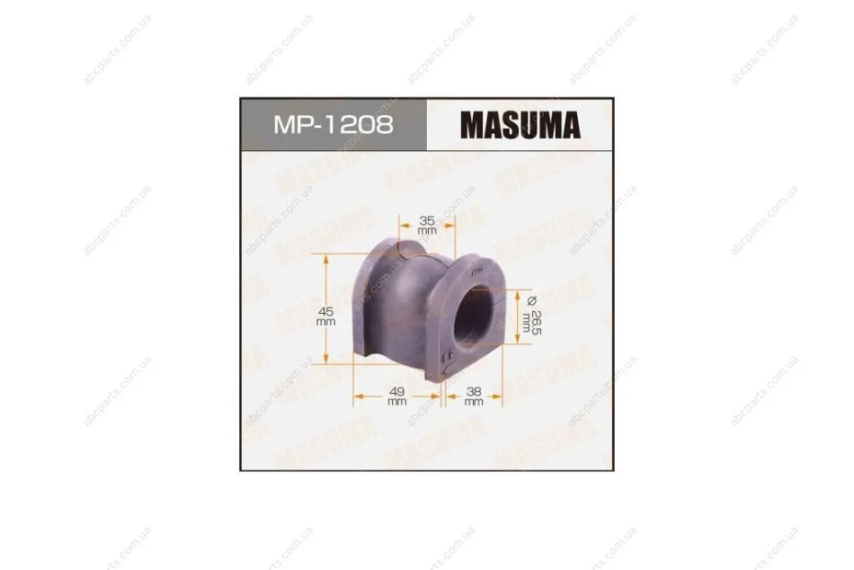 Втулка стабілізатора переднього (Кратно 2) Honda Accord (-08) (MP-1208) MASUMA MP1208 (фото 1)
