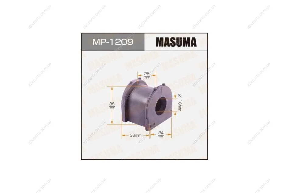 Втулка стабілізатора заднього (Кратно 2) Mitsubishi ASX (12-), Outlander (12-) (MP-1209) MASUMA MP1209 (фото 1)