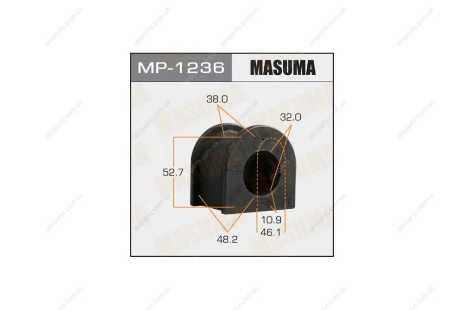 Втулка стабилизатора переднего (Кратно 2) Toyota Hilux (15-) (MP-1236) MASUMA MP1236 (фото 1)