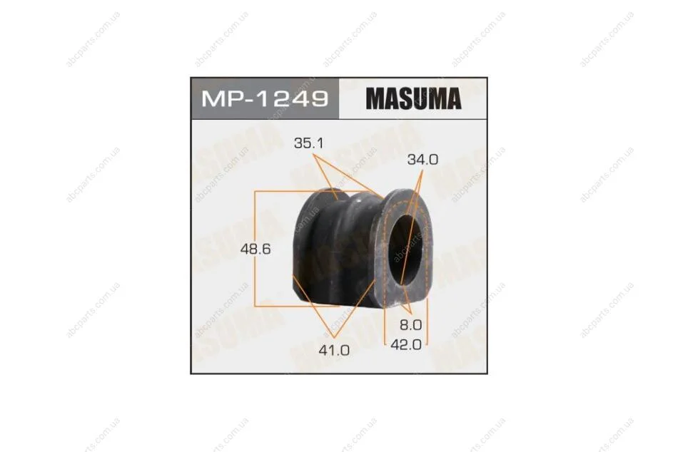 Втулка стабілізатора переднього (Кратно 2) Infinite FX35 (08-), QX50 (08-) (MP-1249) MASUMA MP1249 (фото 1)