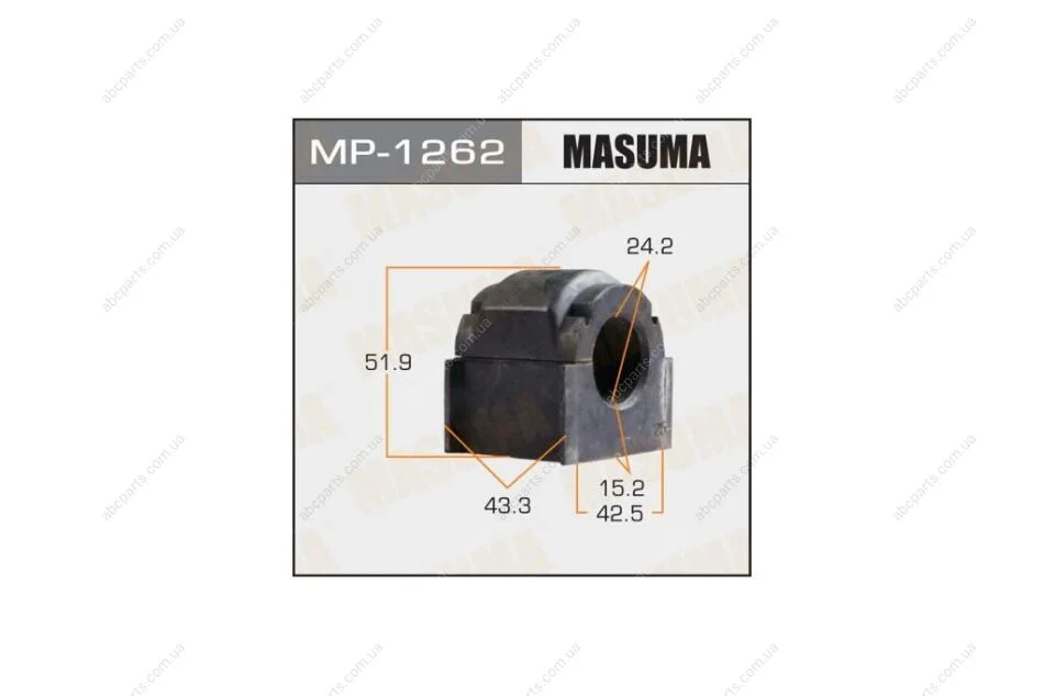 Втулка стабілізатора переднього (Кратно 2) Mazda CX-7 (11-) (MP-1262) MASUMA MP1262 (фото 1)