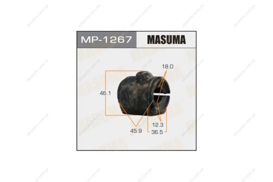 Втулка стойки стабилизатора передн FORD FIESTA, FUSION 02- MAZDA CX-5 (MP-1267) MASUMA MP1267 (фото 1)