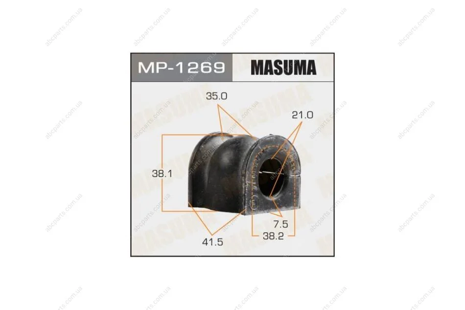 Втулка стабілізатора переднього (Кратно 2) Honda City (04-) (MP-1269) MASUMA MP1269 (фото 1)