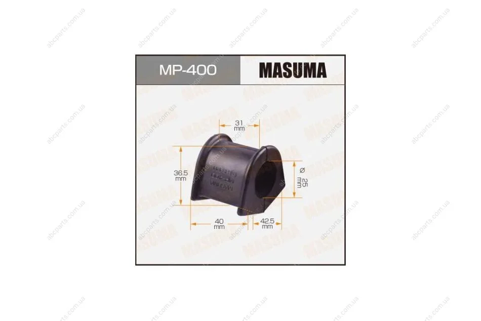 Втулка стабилизатора переднего (Кратно 2) Toyota Corolla (-00) (MP-400) MASUMA MP400 (фото 1)